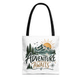 Adventure Awaits Tote Bag – Outdoor & Travel Gift