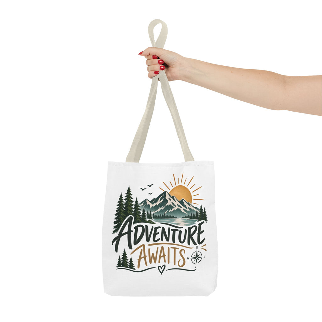 Adventure Awaits Tote Bag – Outdoor & Travel Gift