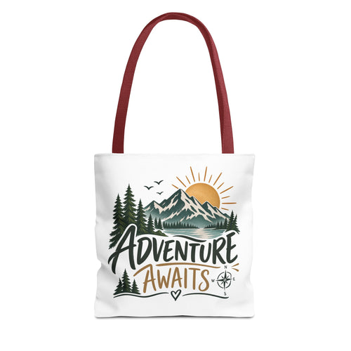 Adventure Awaits Tote Bag – Outdoor & Travel Gift