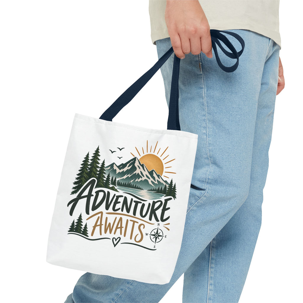 Adventure Awaits Tote Bag – Outdoor & Travel Gift