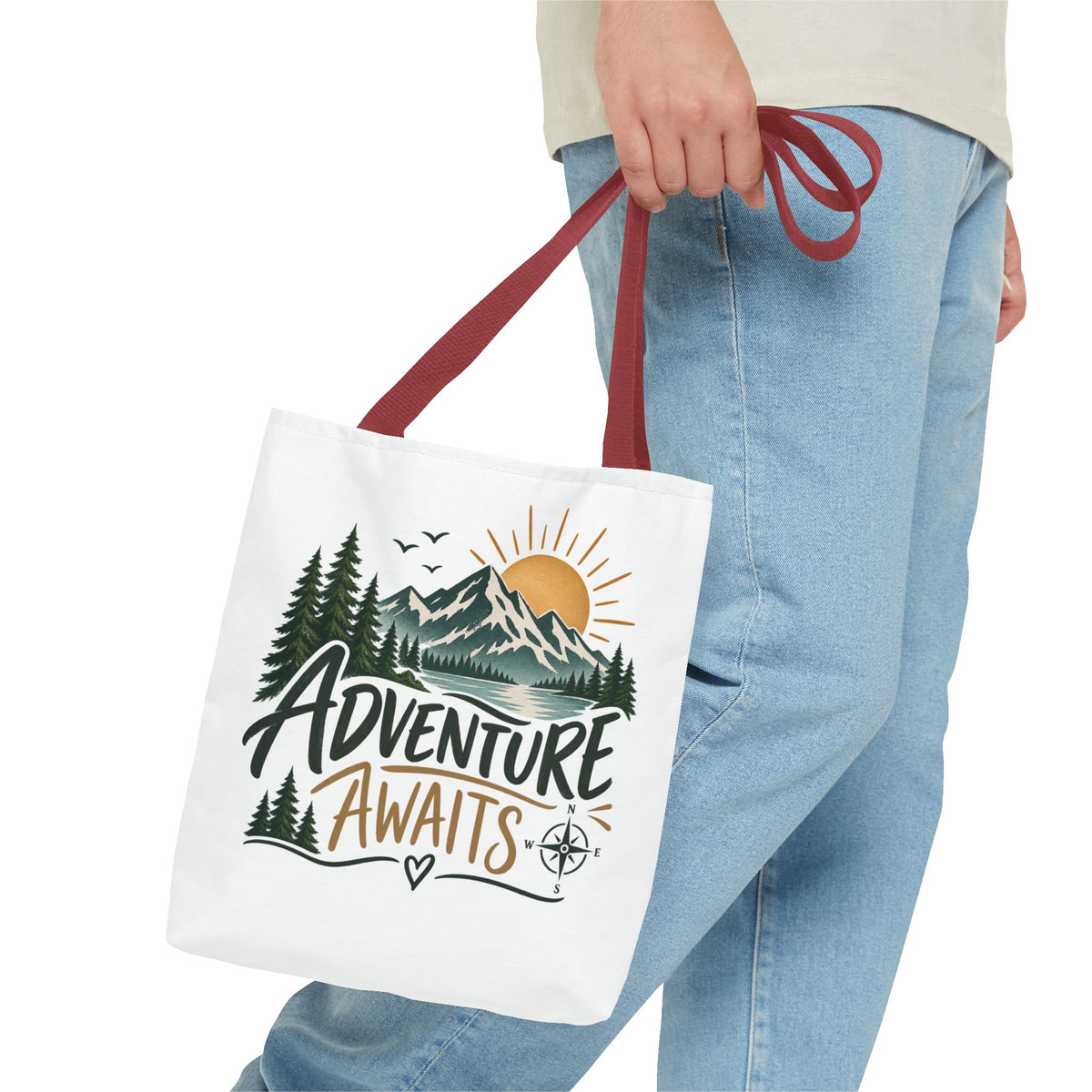 Adventure Awaits Tote Bag – Outdoor & Travel Gift